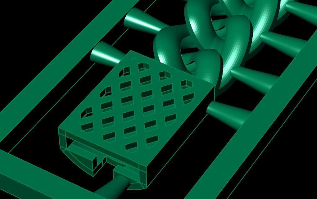 One piece fusion chain is cast directly 3D print model 7mm chain 3D print model_5