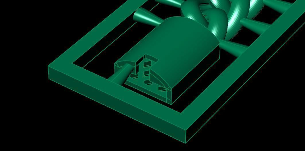 One piece fusion chain is cast directly 3D print model 7mm chain 3D print model_6