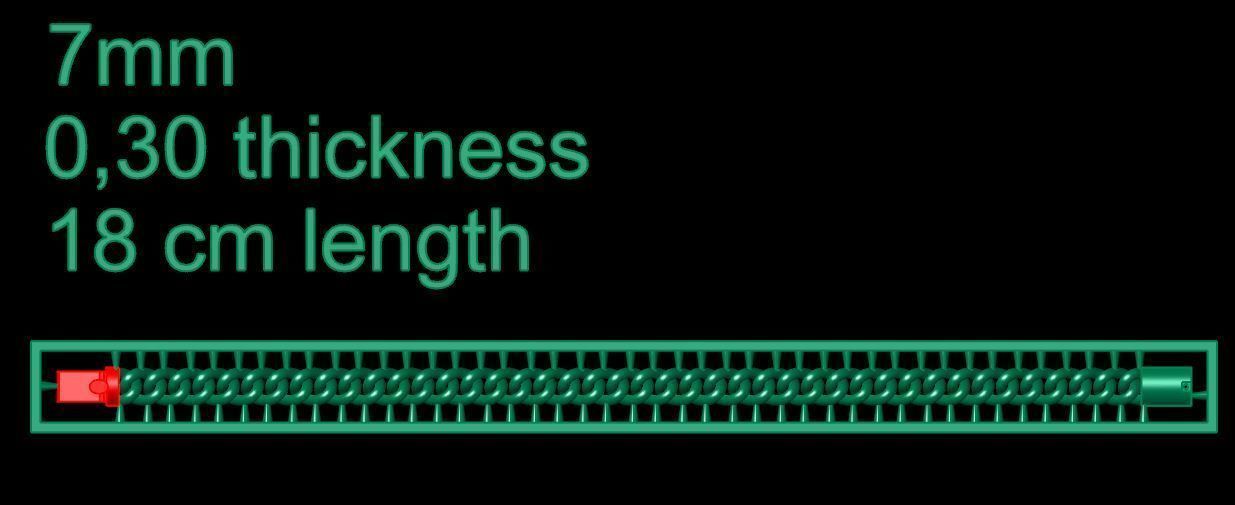 One piece fusion chain is cast directly 3D print model 7mm chain 3D print model_2