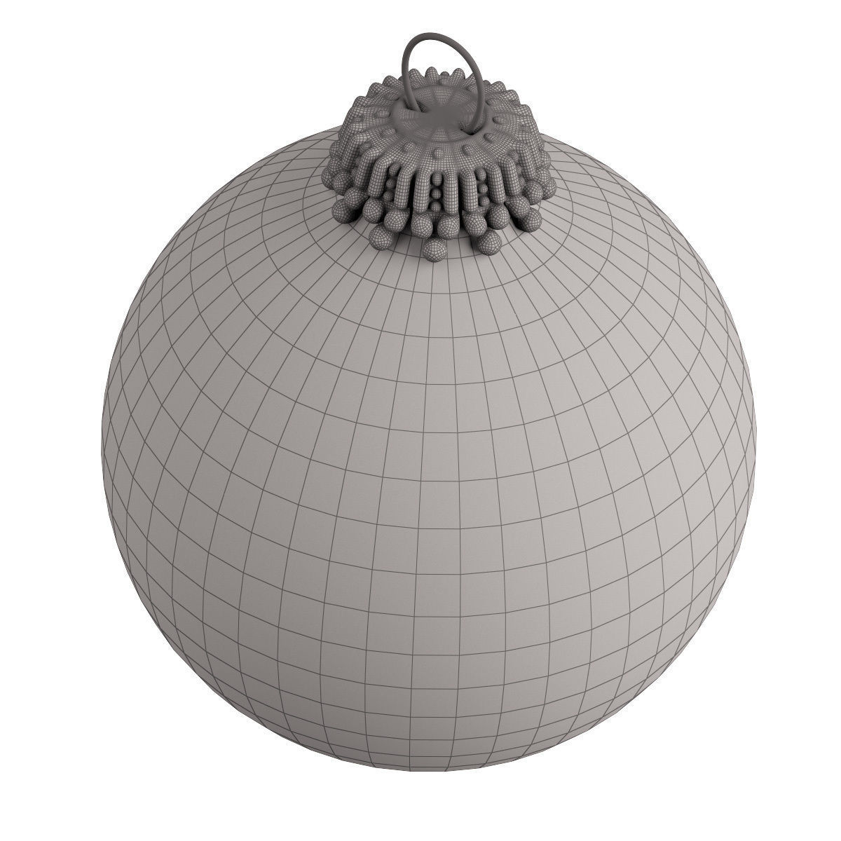 Christmas ball - snow trees in the gold 3D model_7