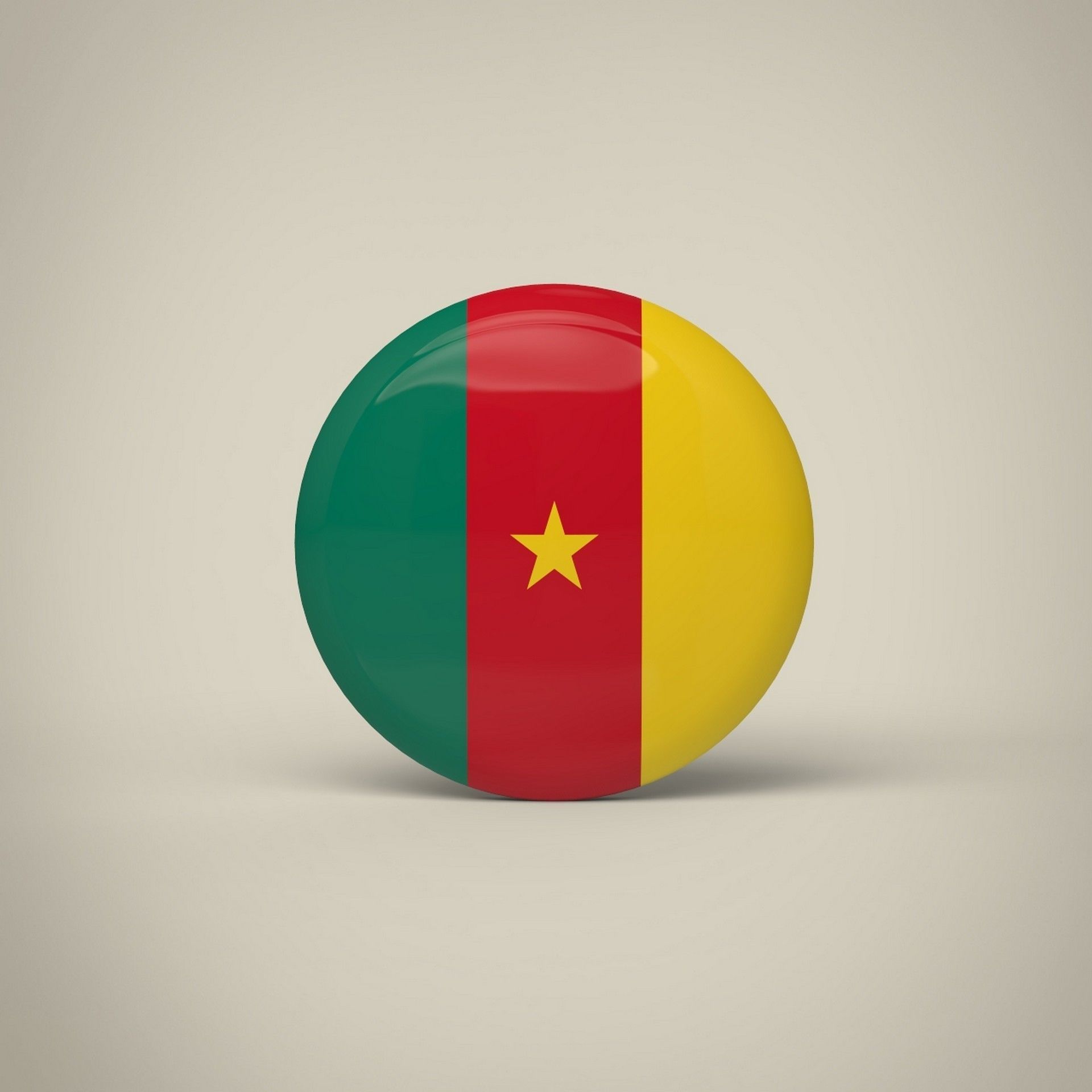 Cameroon Badge Low-poly 3D model_1