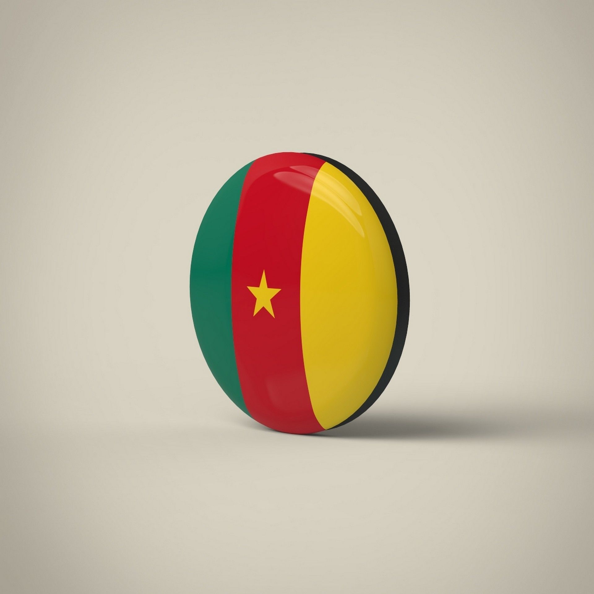Cameroon Badge Low-poly 3D model_2