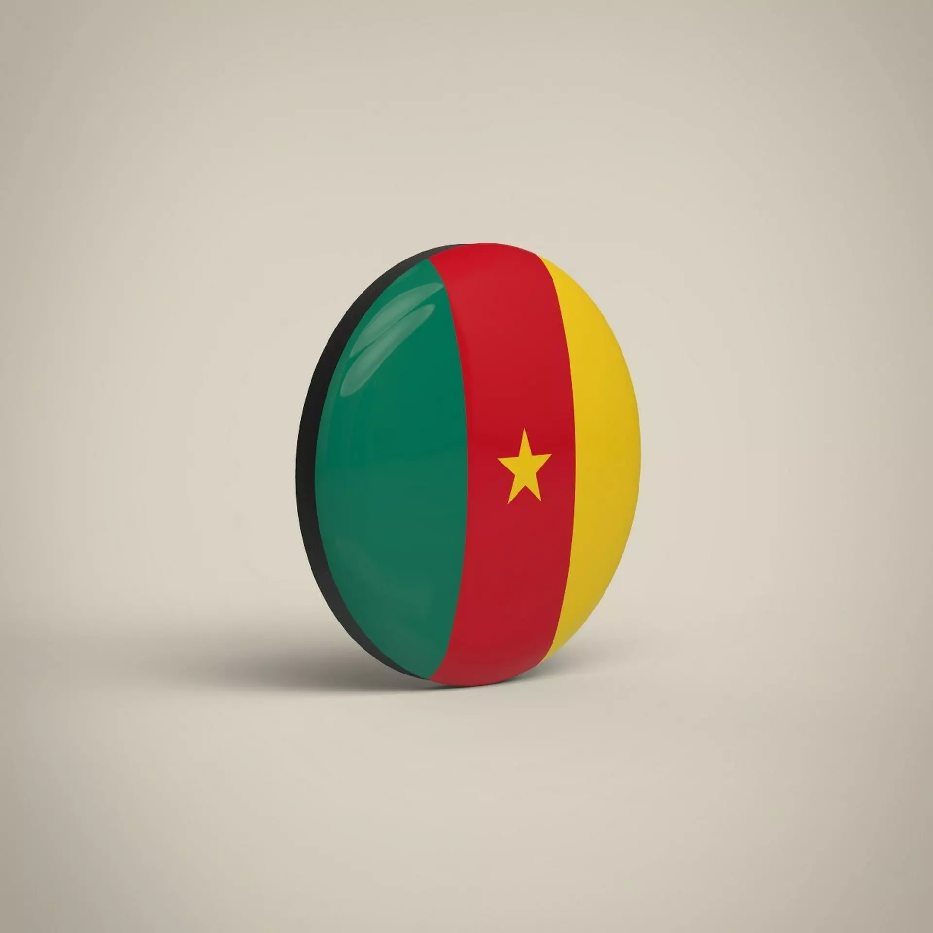 Cameroon Badge Low-poly 3D model_0