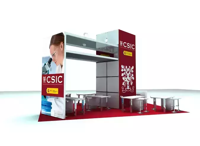 Booth Exhibition Stand Stall 8X6m 3D model