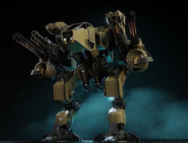 Battle Mech  - Anubis II MS Low-poly 3D model