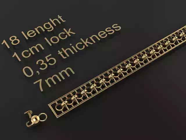  bracelet One piece fusion chain is cast directly 3D print model
