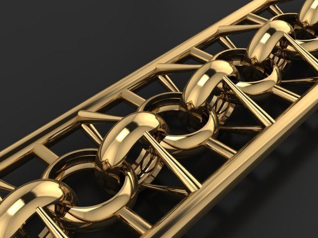  bracelet One piece fusion chain is cast directly 3D print model 3D print model_4