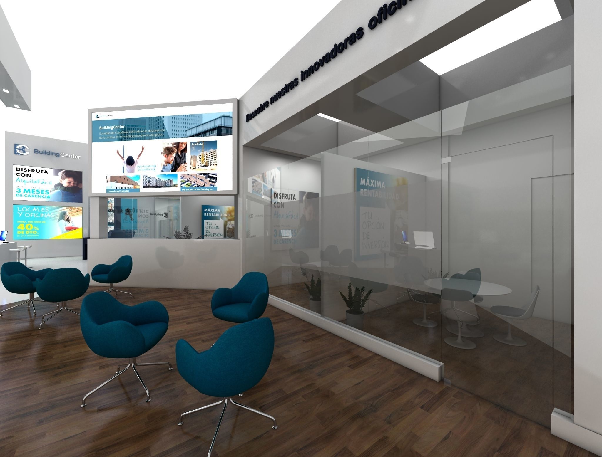 EXHIBITION STAND booth design Low-poly 3D model_2