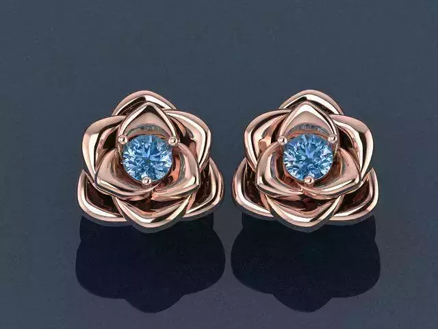 ROSE EARRING 3D print model