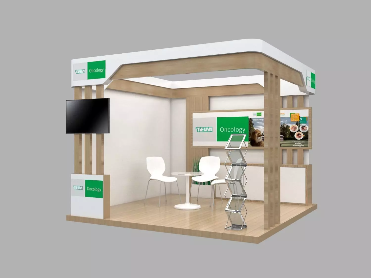 EXHIBITION STAND booth design Low-poly 3D model_0