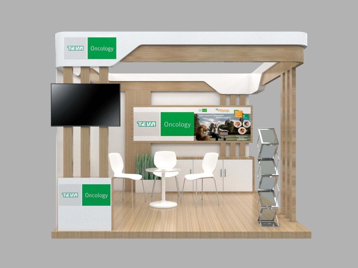 EXHIBITION STAND booth design Low-poly 3D model_1