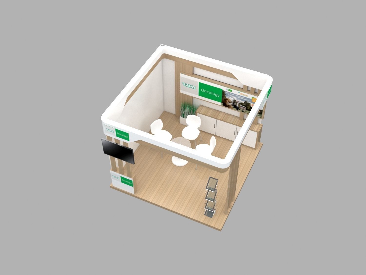 EXHIBITION STAND booth design Low-poly 3D model_2