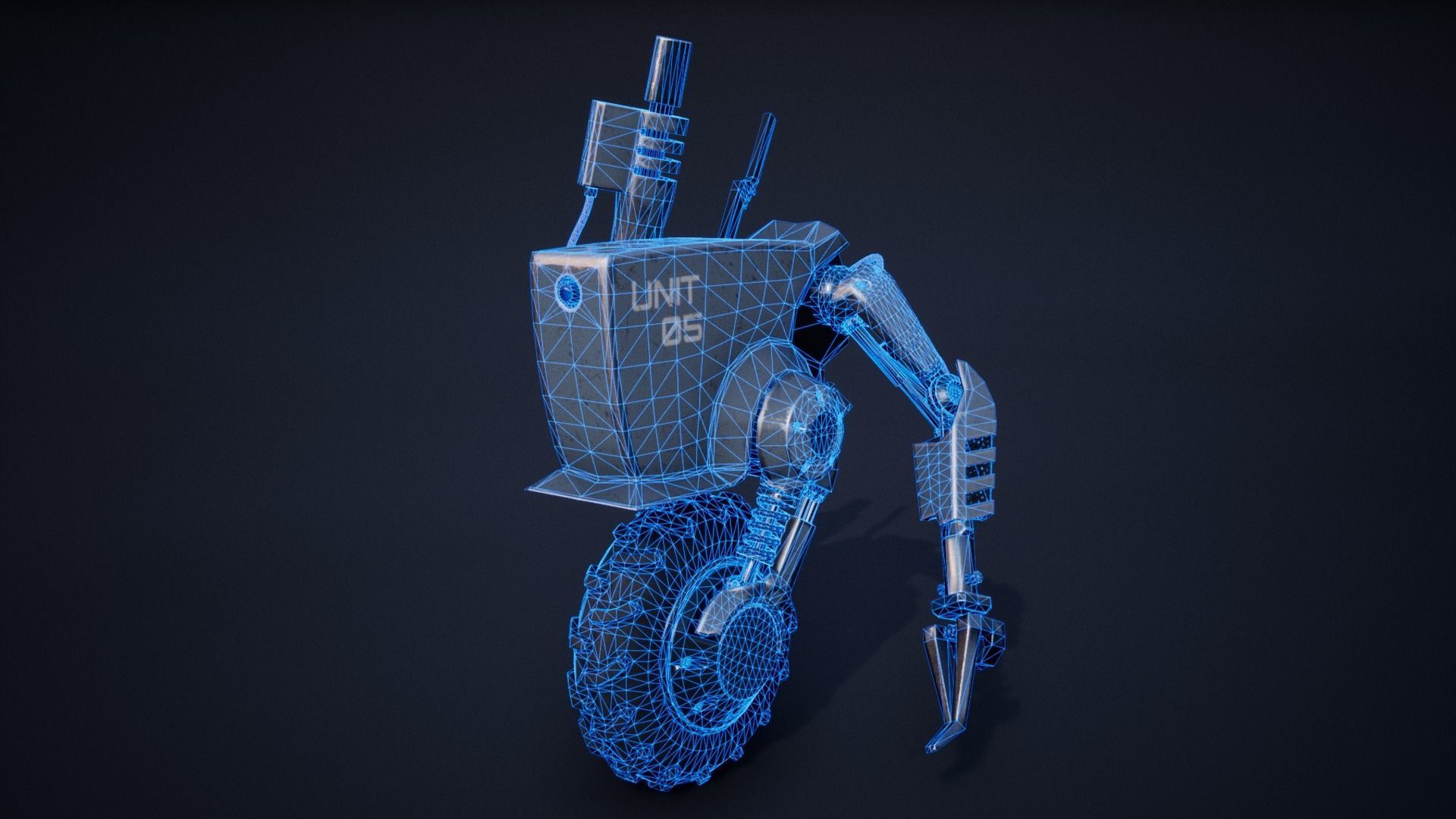 Droid Outlander - Game Ready Low-poly 3D model_15