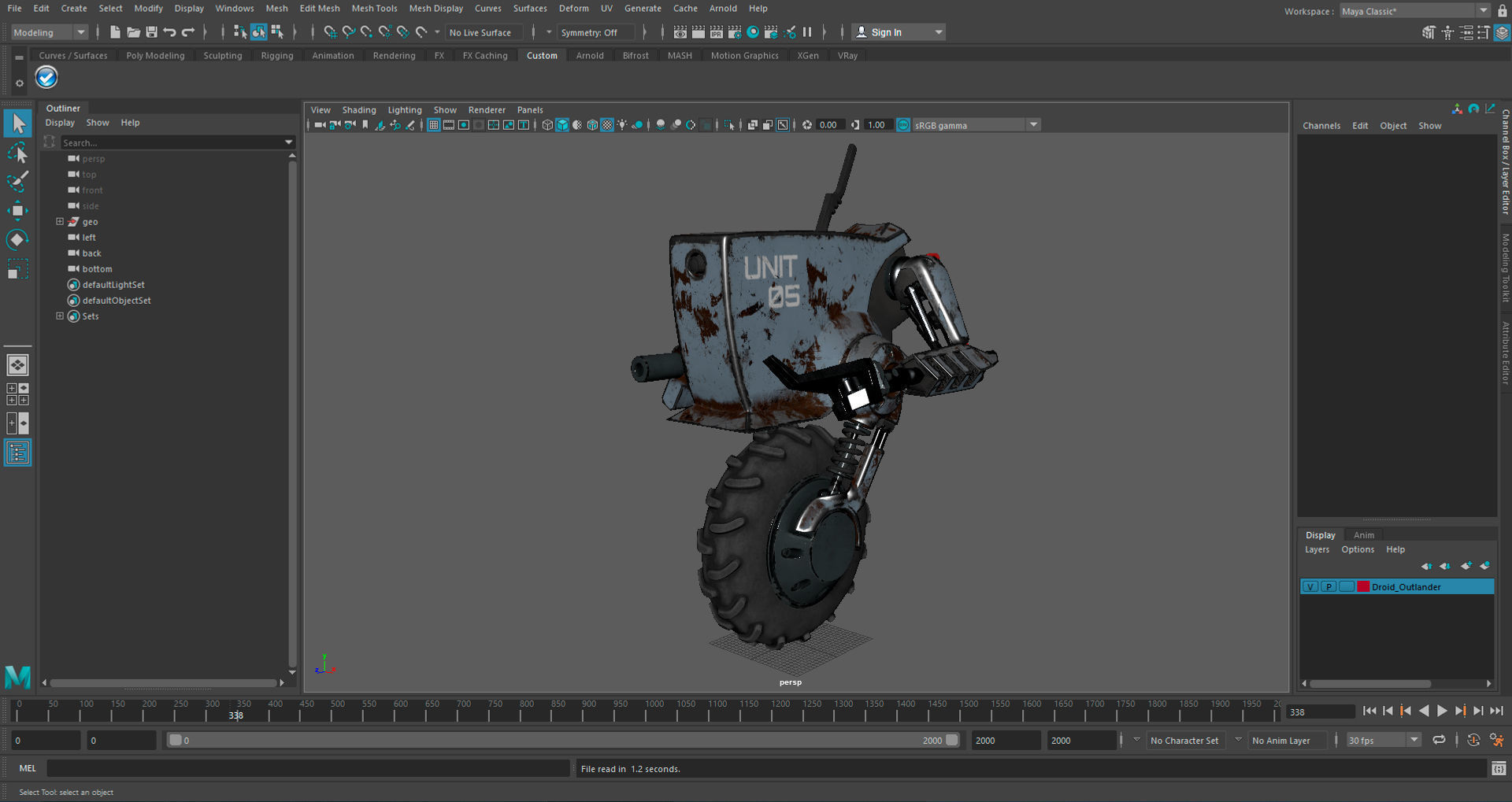 Droid Outlander - Game Ready Low-poly 3D model_24