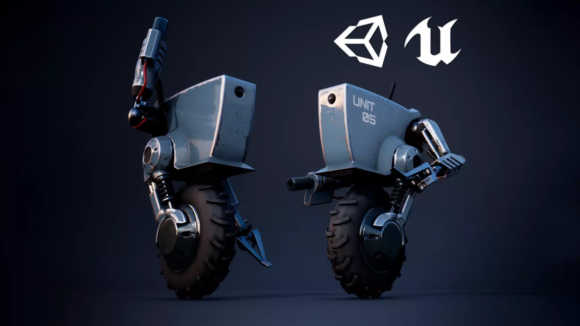 Droid Outlander - Game Ready Low-poly 3D model_0