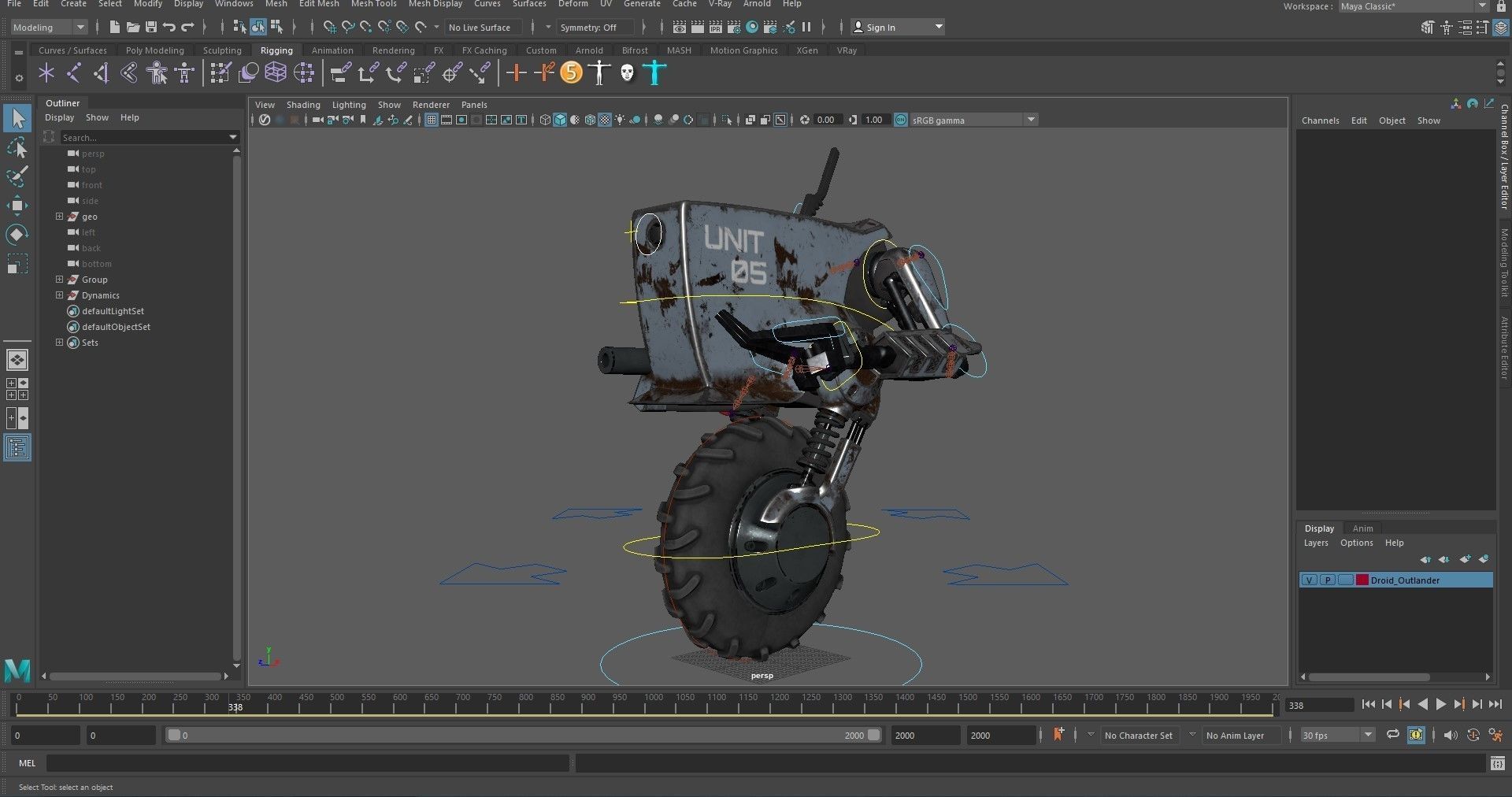 Droid Outlander - Game Ready Low-poly 3D model_25