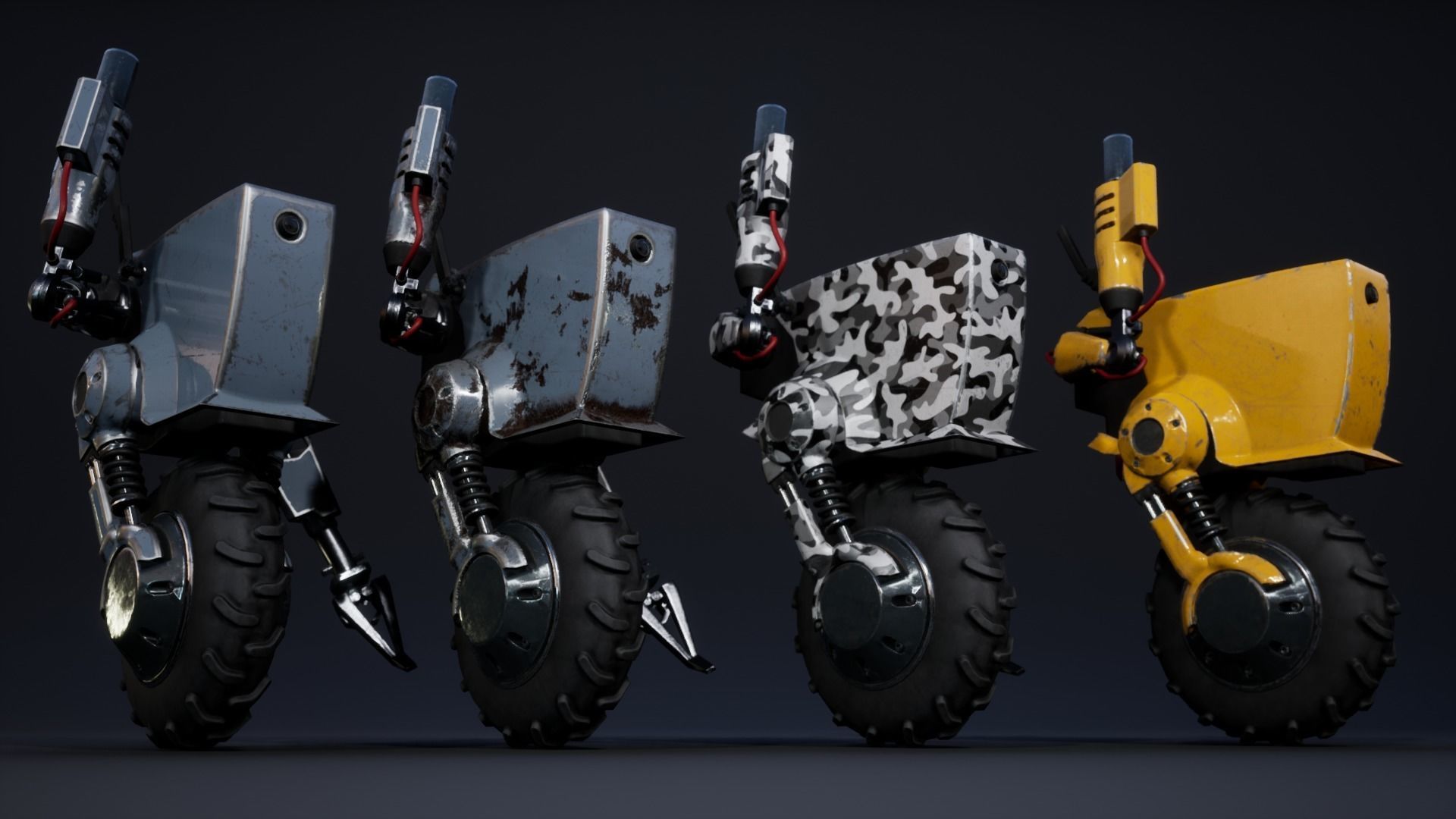 Droid Outlander - Game Ready Low-poly 3D model_5