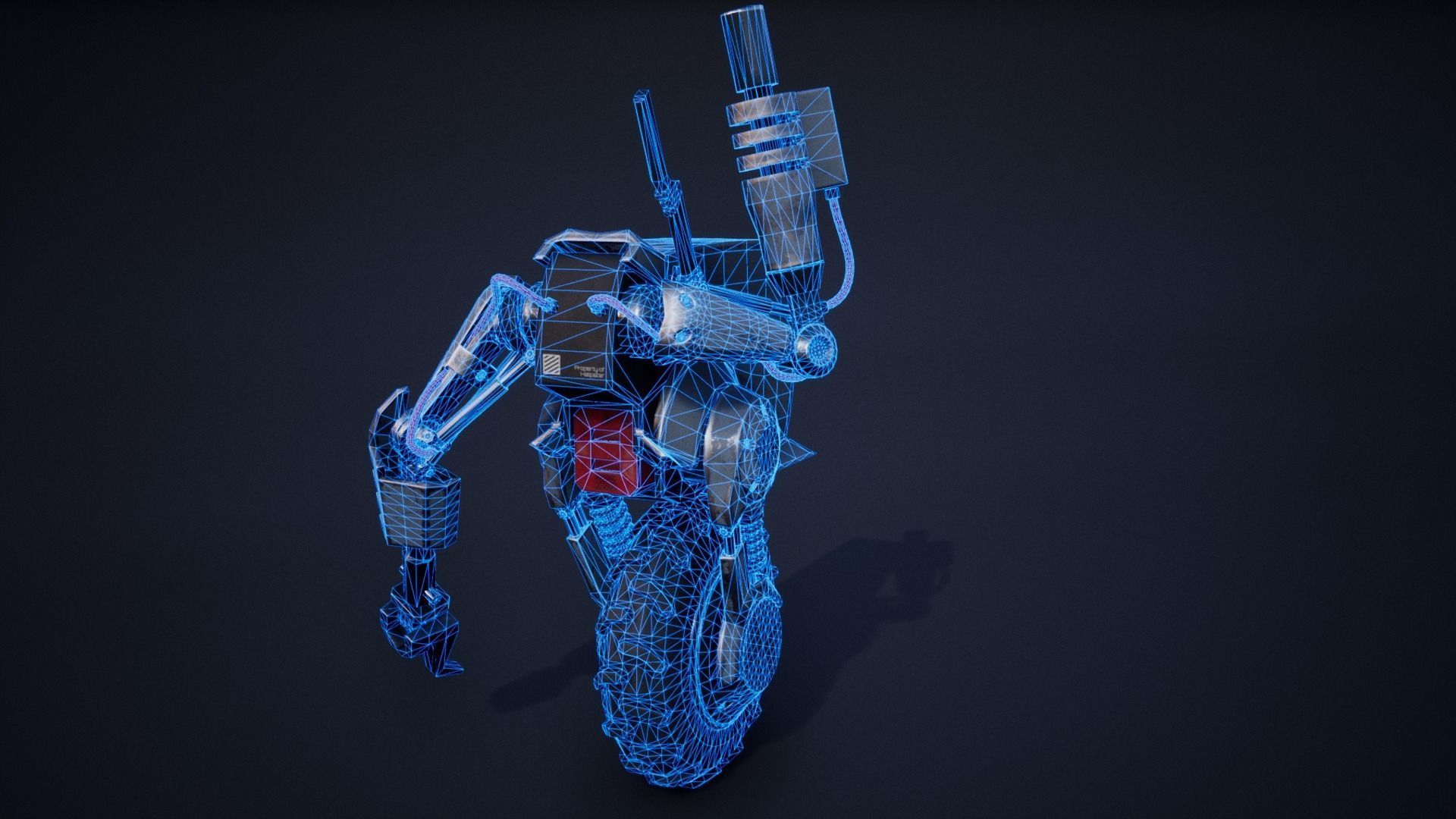 Droid Outlander - Game Ready Low-poly 3D model_14