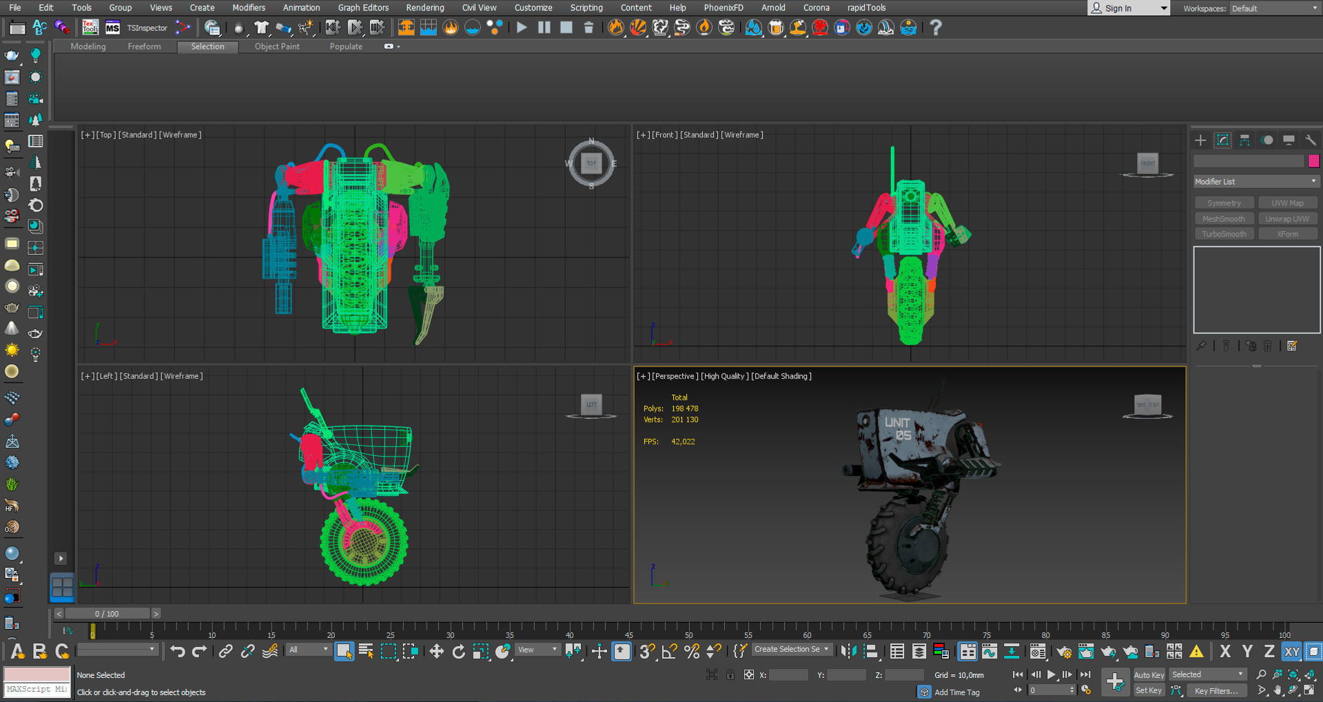 Droid Outlander - Game Ready Low-poly 3D model_23