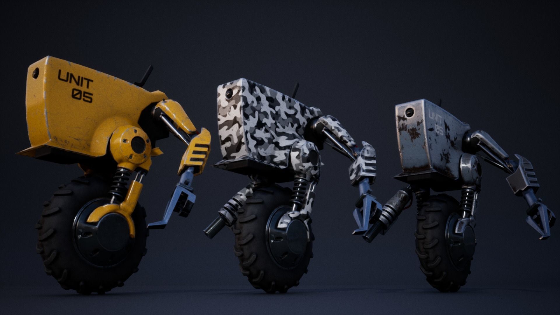 Droid Outlander - Game Ready Low-poly 3D model_4