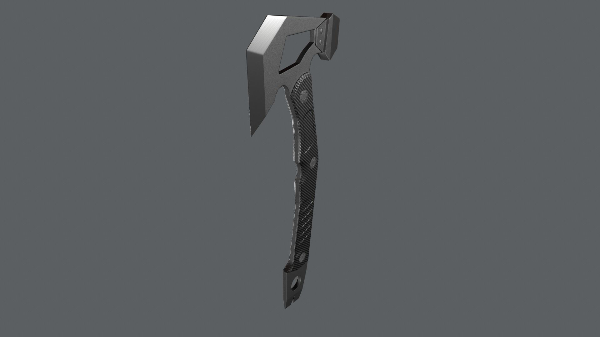tactical axe Low-poly 3D model_5