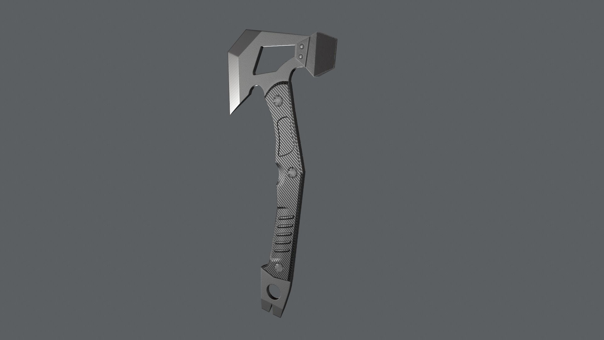 tactical axe Low-poly 3D model_3