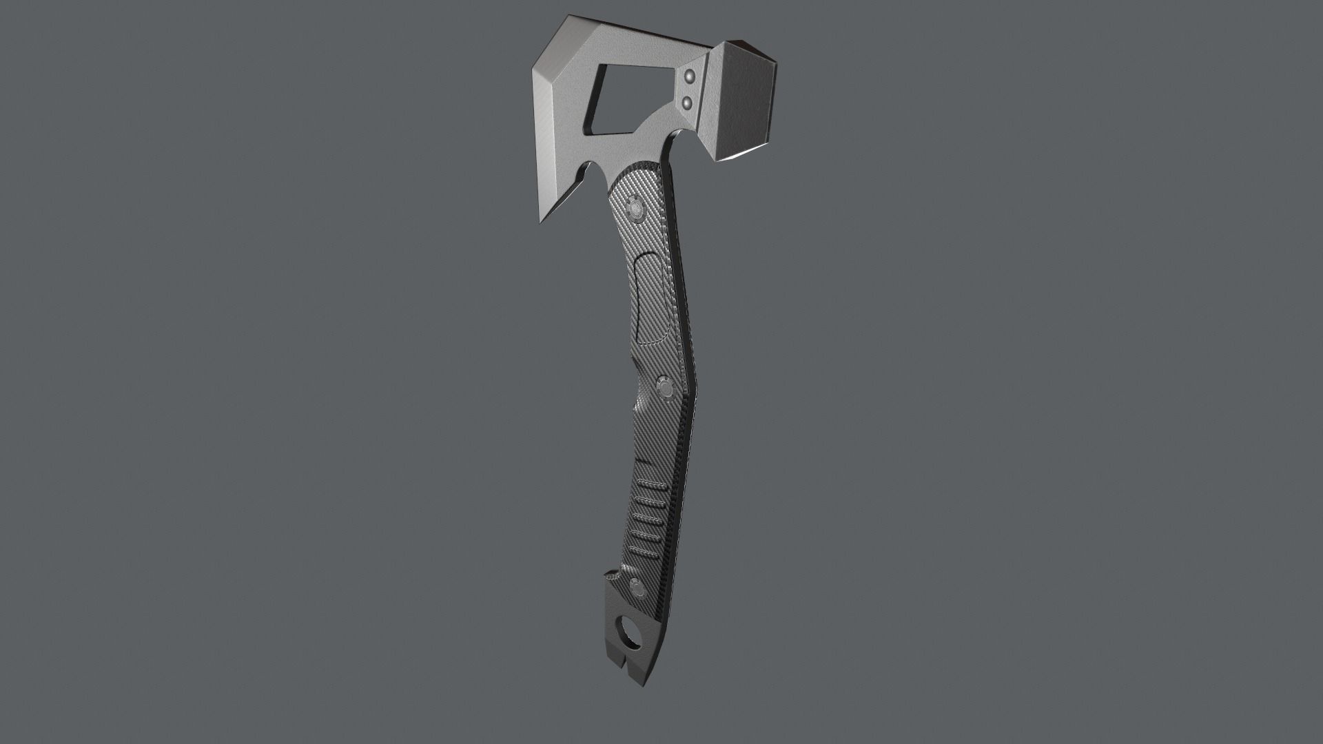 tactical axe Low-poly 3D model_6