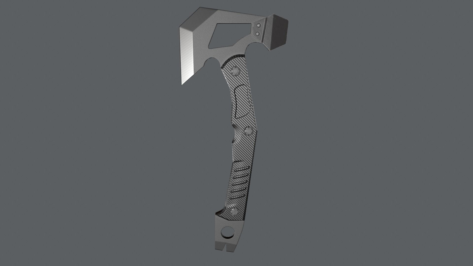 tactical axe Low-poly 3D model_4