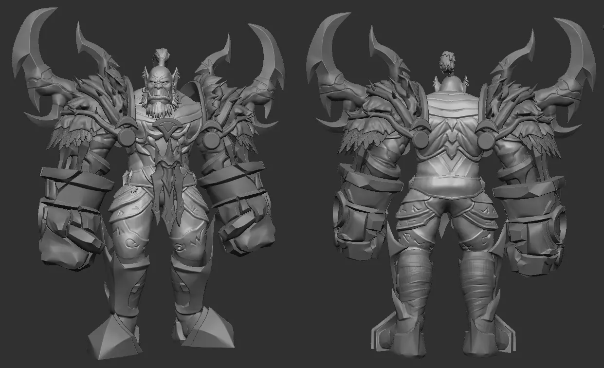 Orc Monk model  of wow for 3dprint 3D print model_0