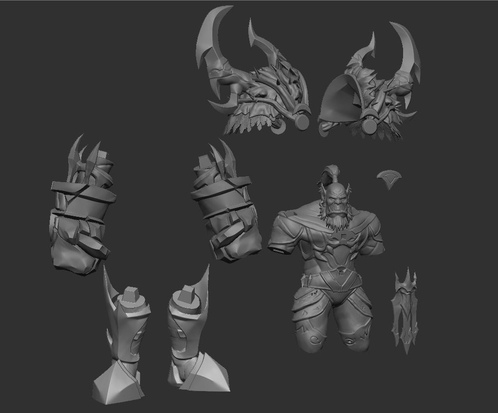 Orc Monk model  of wow for 3dprint 3D print model_1
