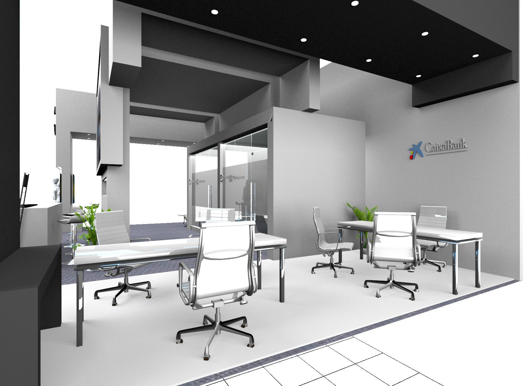 EXHIBITION STAND booth design Low-poly 3D model_5