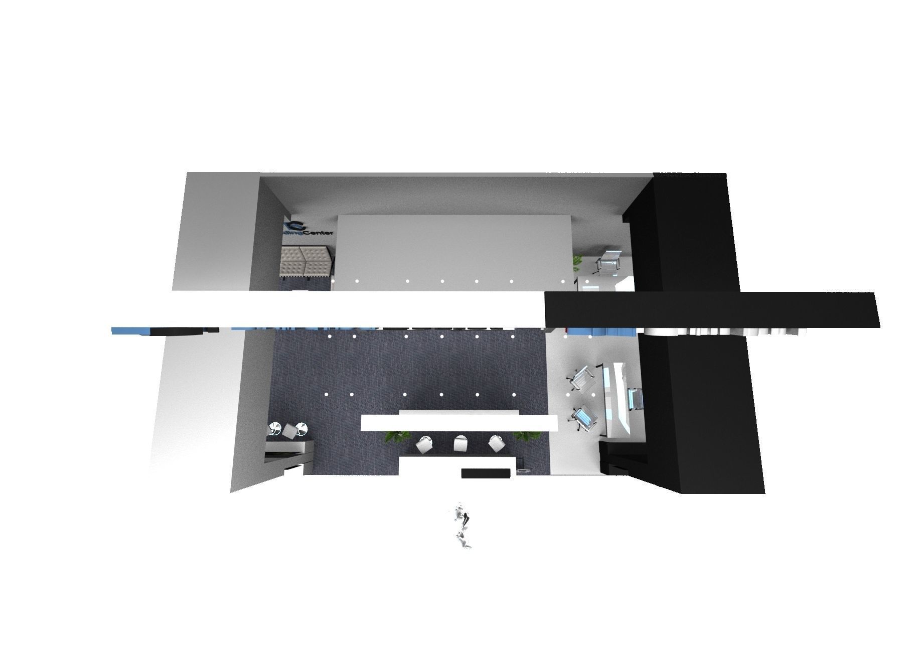 EXHIBITION STAND booth design Low-poly 3D model_3
