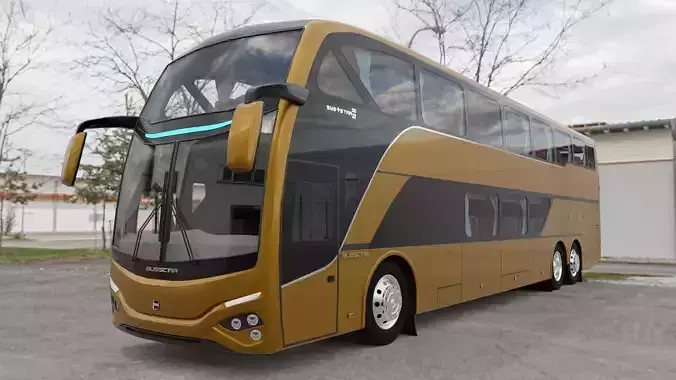 Busscar Busstar DD Low-poly 3D model