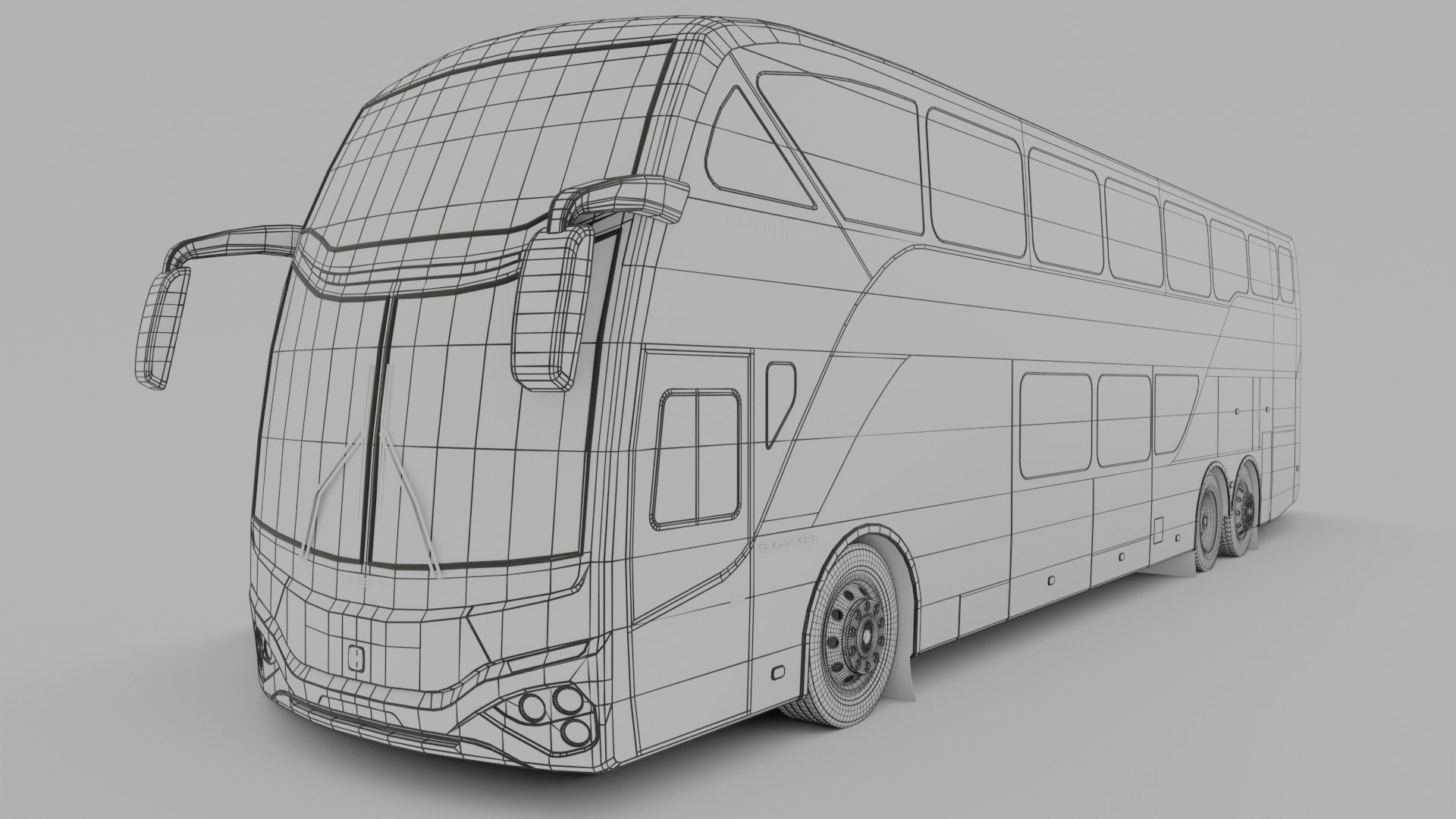 Busscar Busstar DD Low-poly 3D model_10