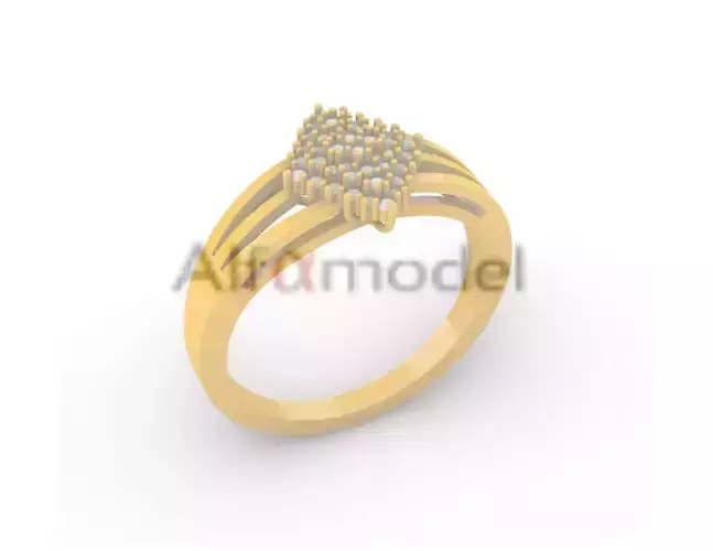 Square Shape Diamond Ring