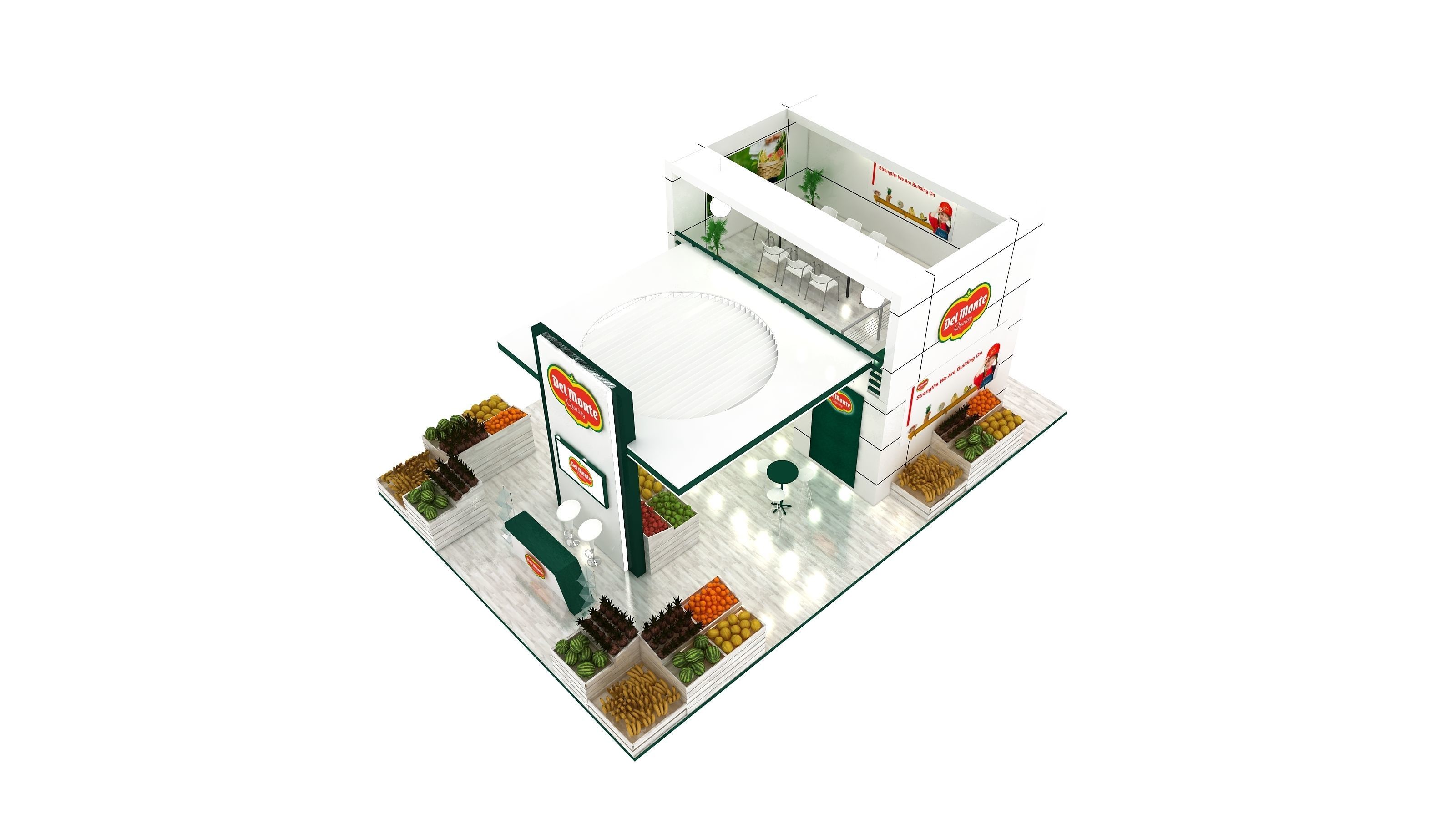 exhibition stand BOOTH DESIGN Low-poly 3D model_5