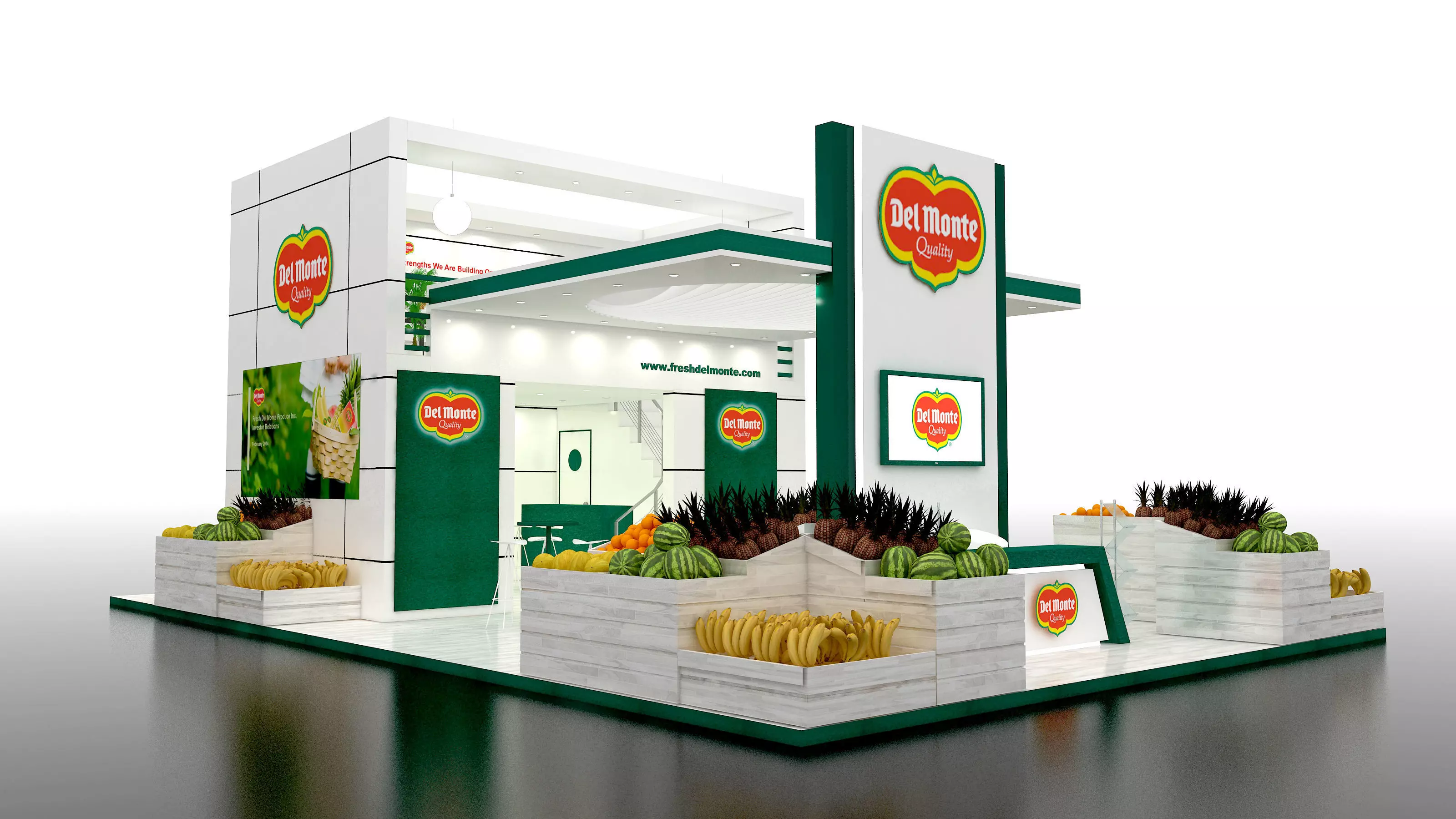 exhibition stand BOOTH DESIGN Low-poly 3D model_0