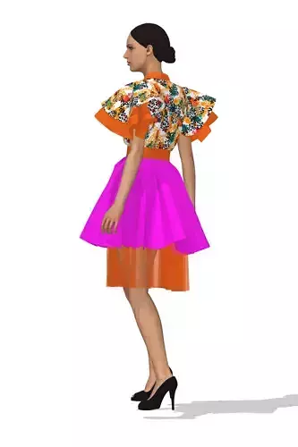 Women  fashion skirts  chiffon print fashion skirts