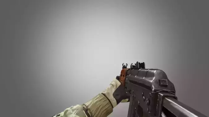 aks74 Fps hands all anim 3D model