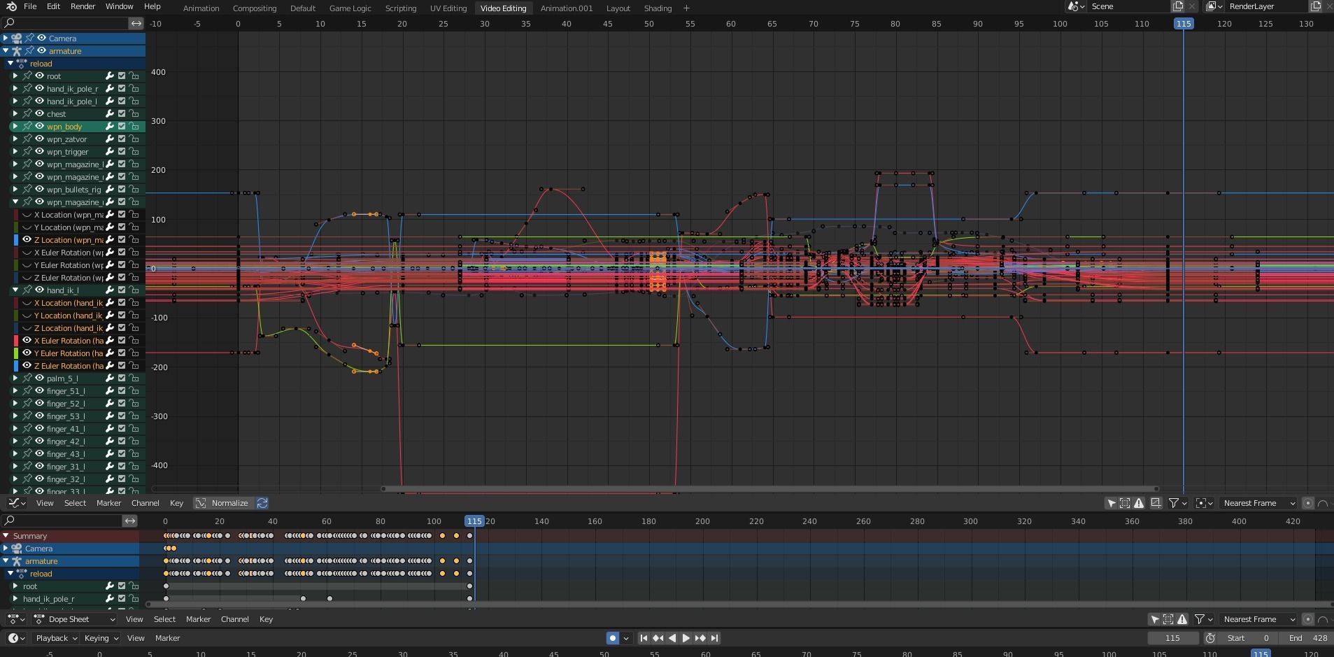 aks74 Fps hands all anim 3D model_6