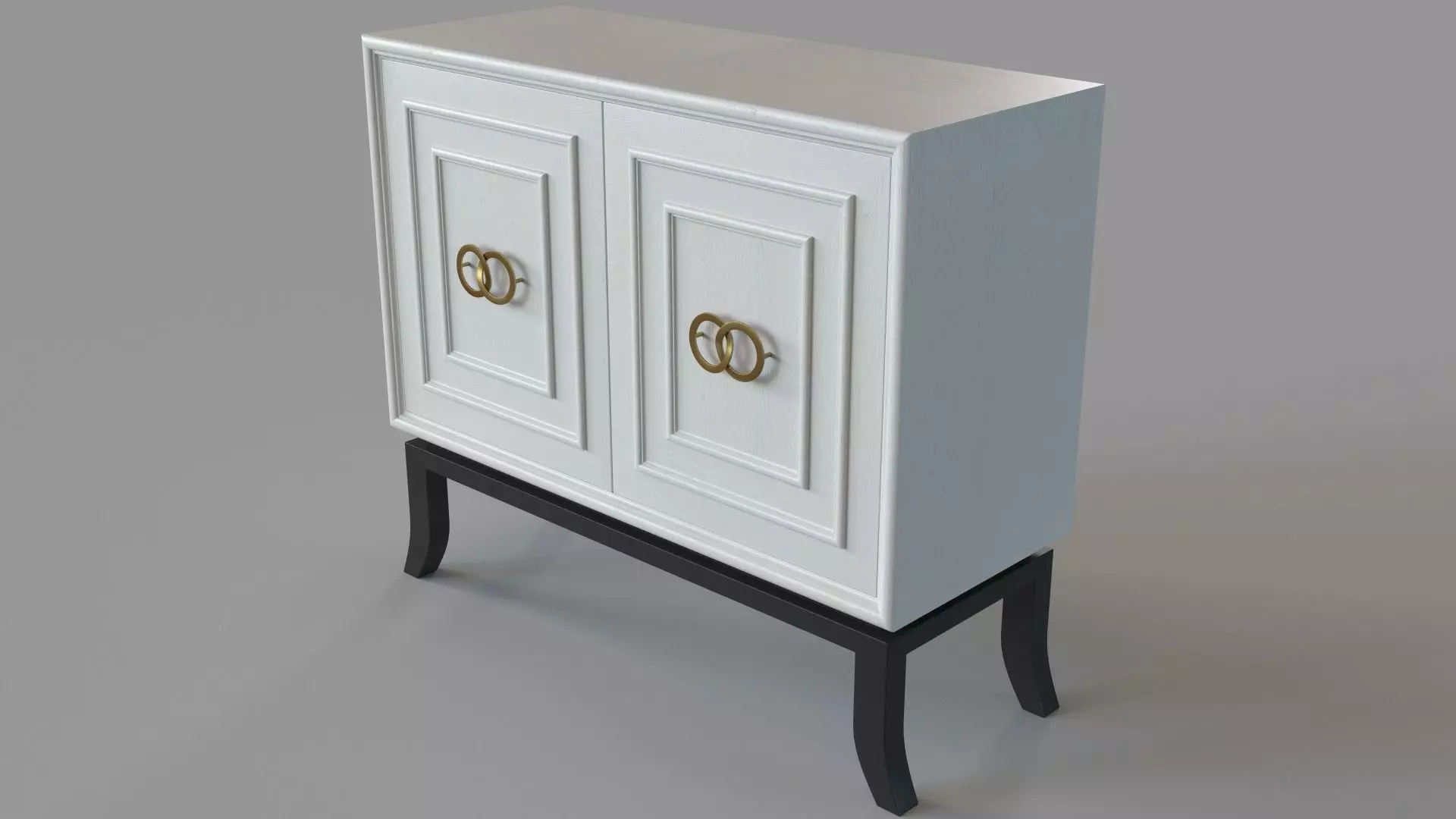 Decor Two Door Cabinet White 3D model
