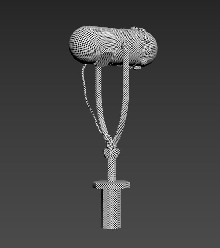 MICROPHONE earphone 3D model_4