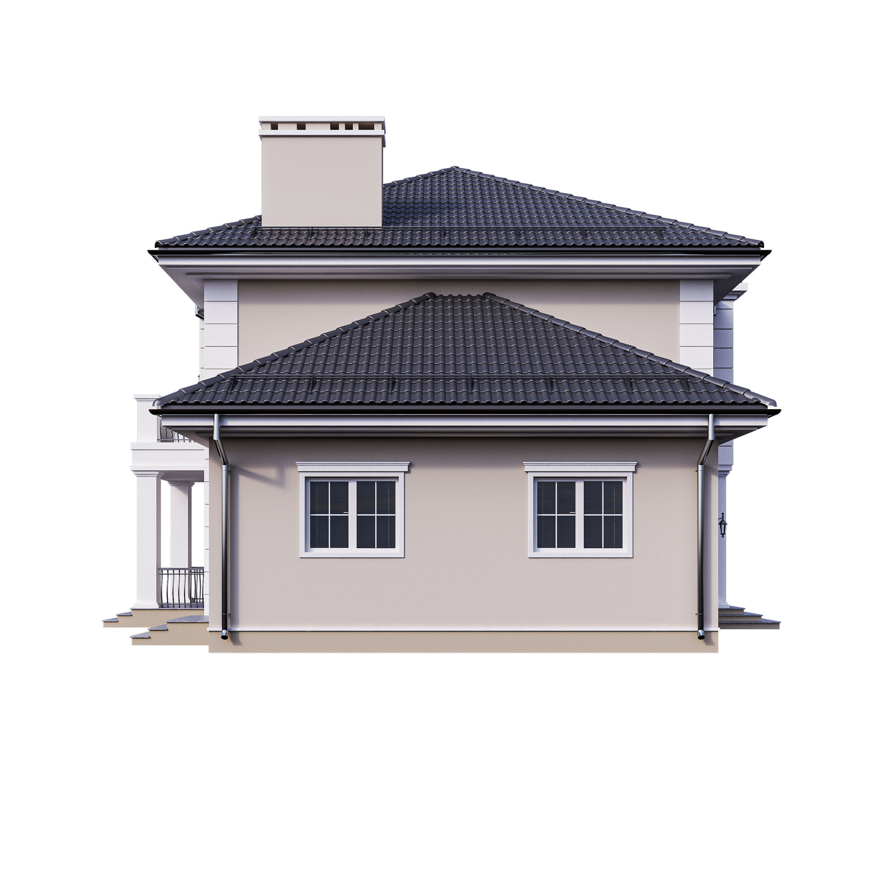 Villa 04 Classic Contenporary 3D model_4