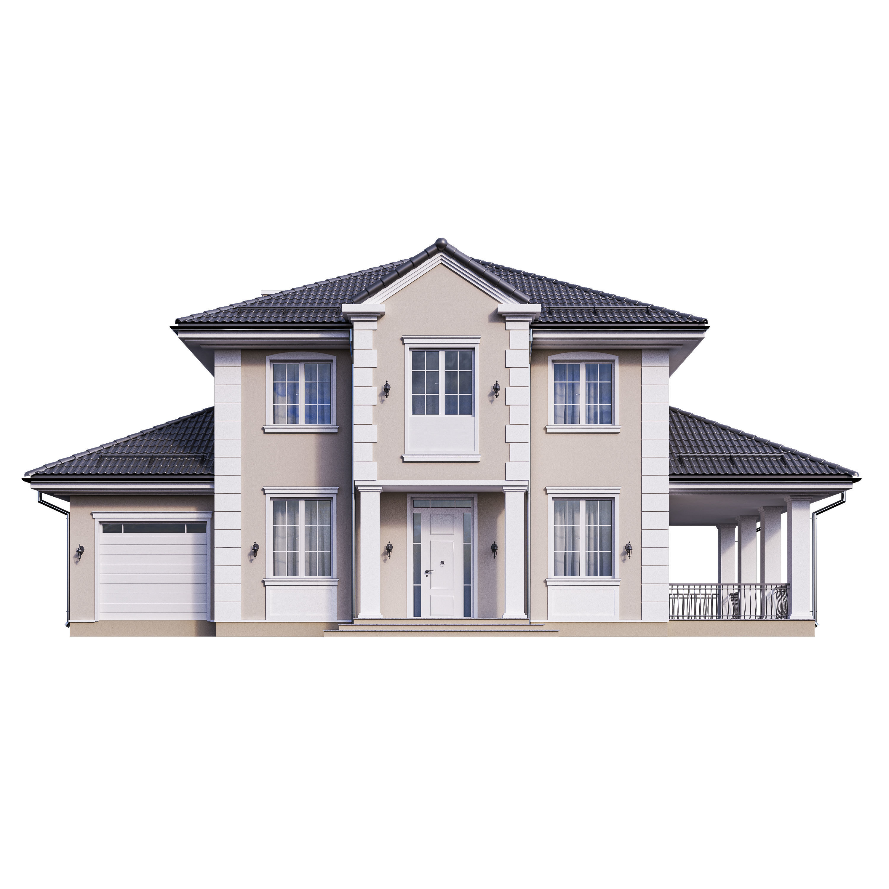 Villa 04 Classic Contenporary 3D model_6