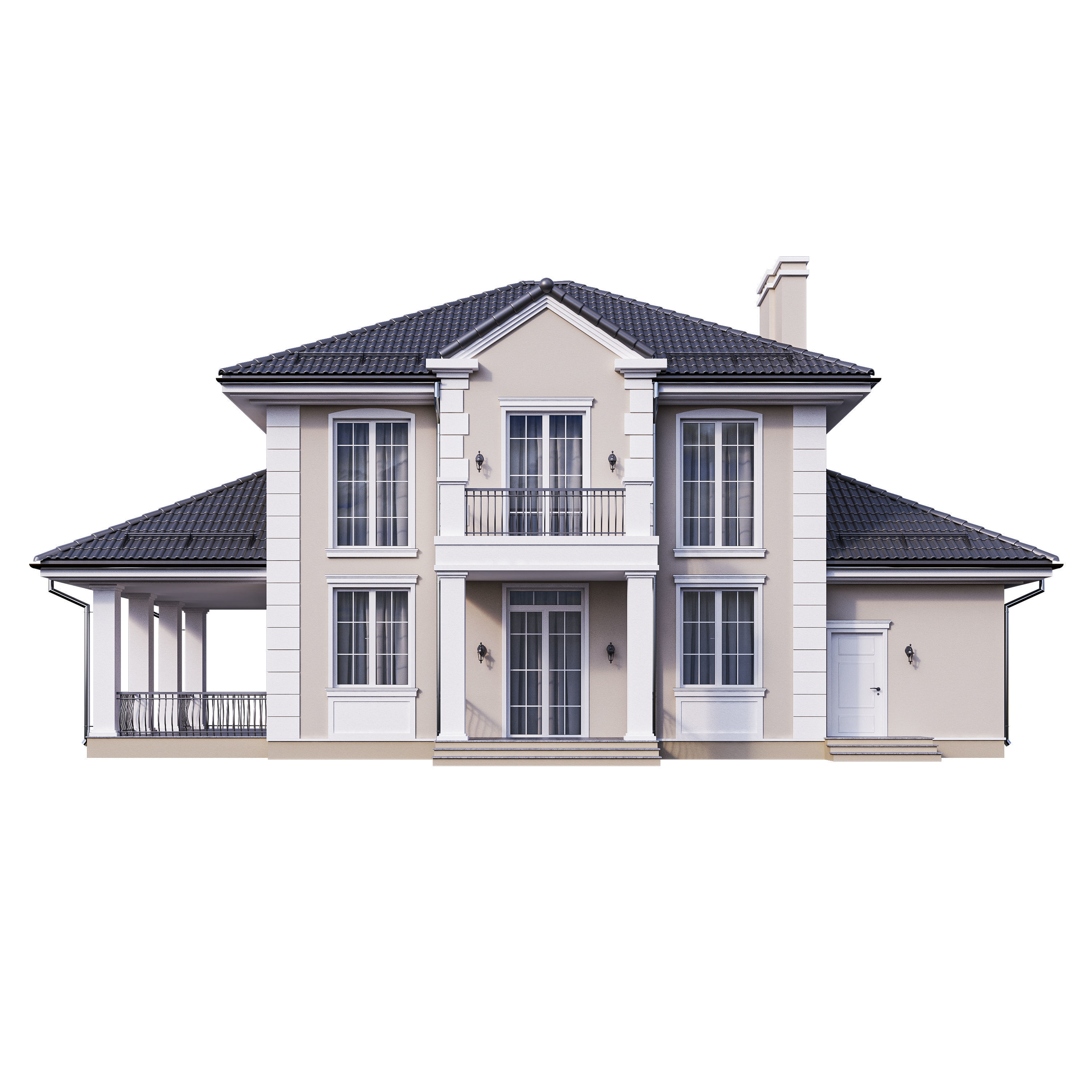 Villa 04 Classic Contenporary 3D model_2