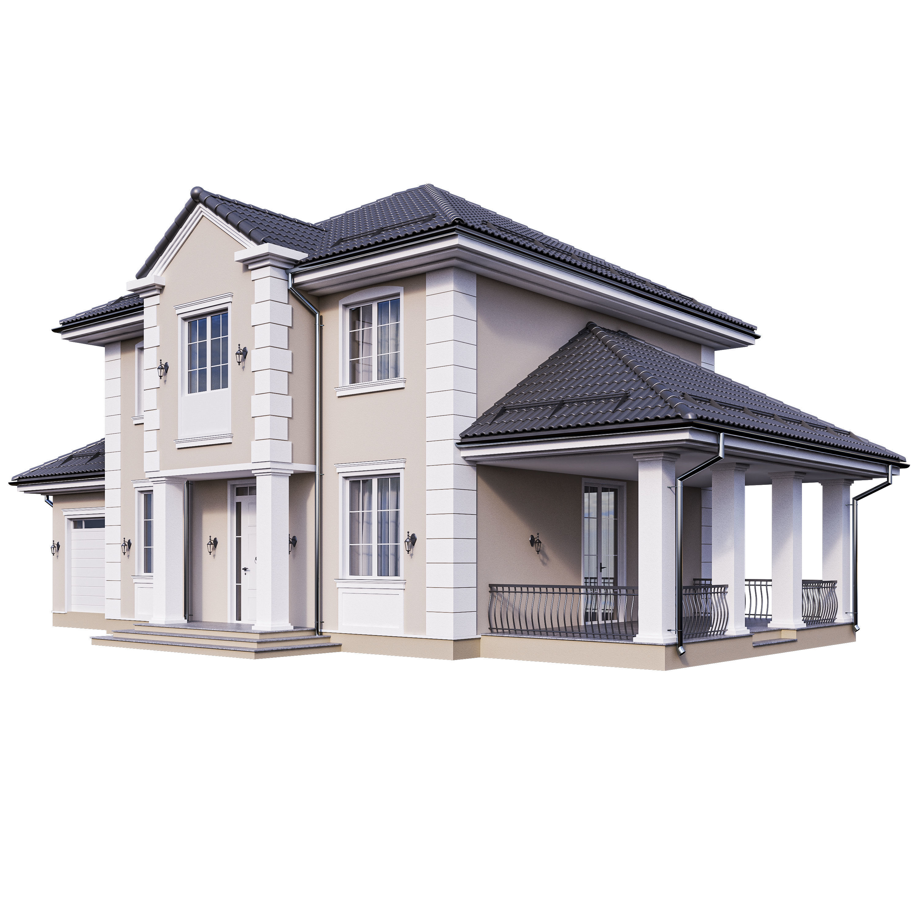 Villa 04 Classic Contenporary 3D model_7