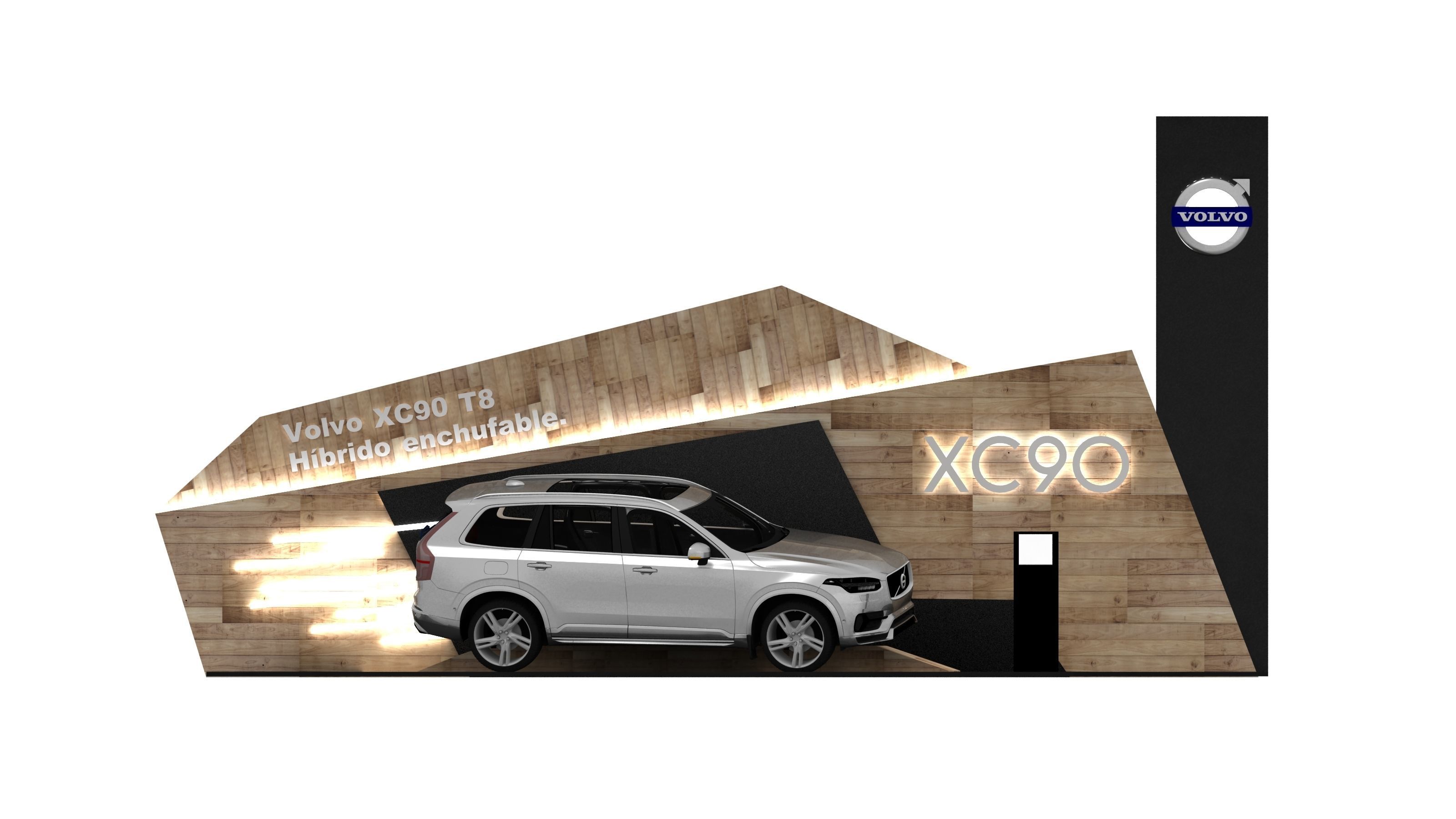 booth design exhibition stand Low-poly 3D model_14