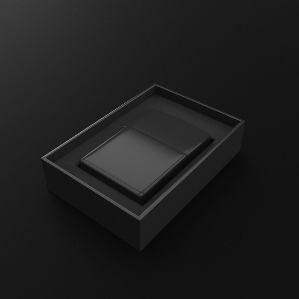 ZIPPO lighter Low-poly 3D model_1
