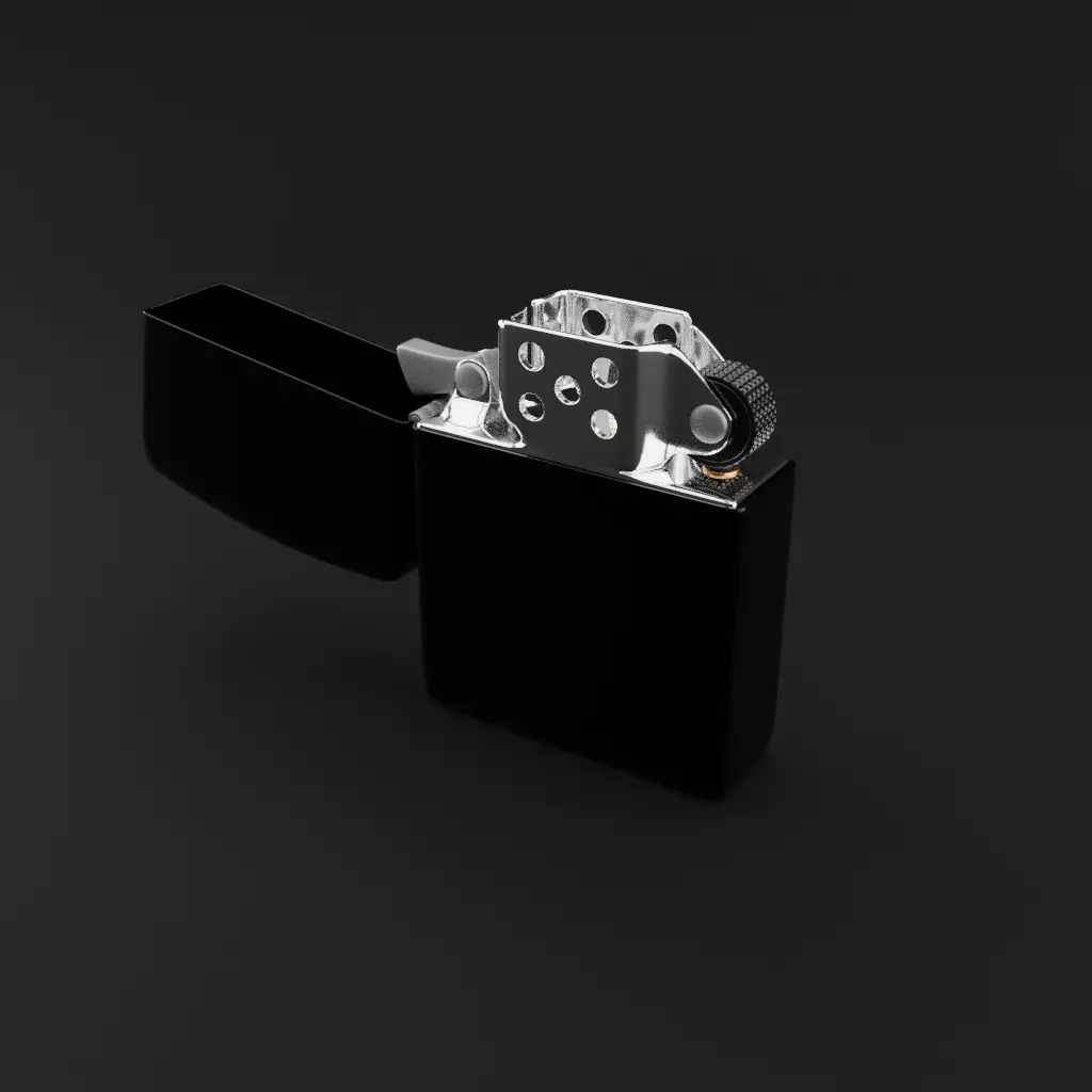 ZIPPO lighter Low-poly 3D model_0