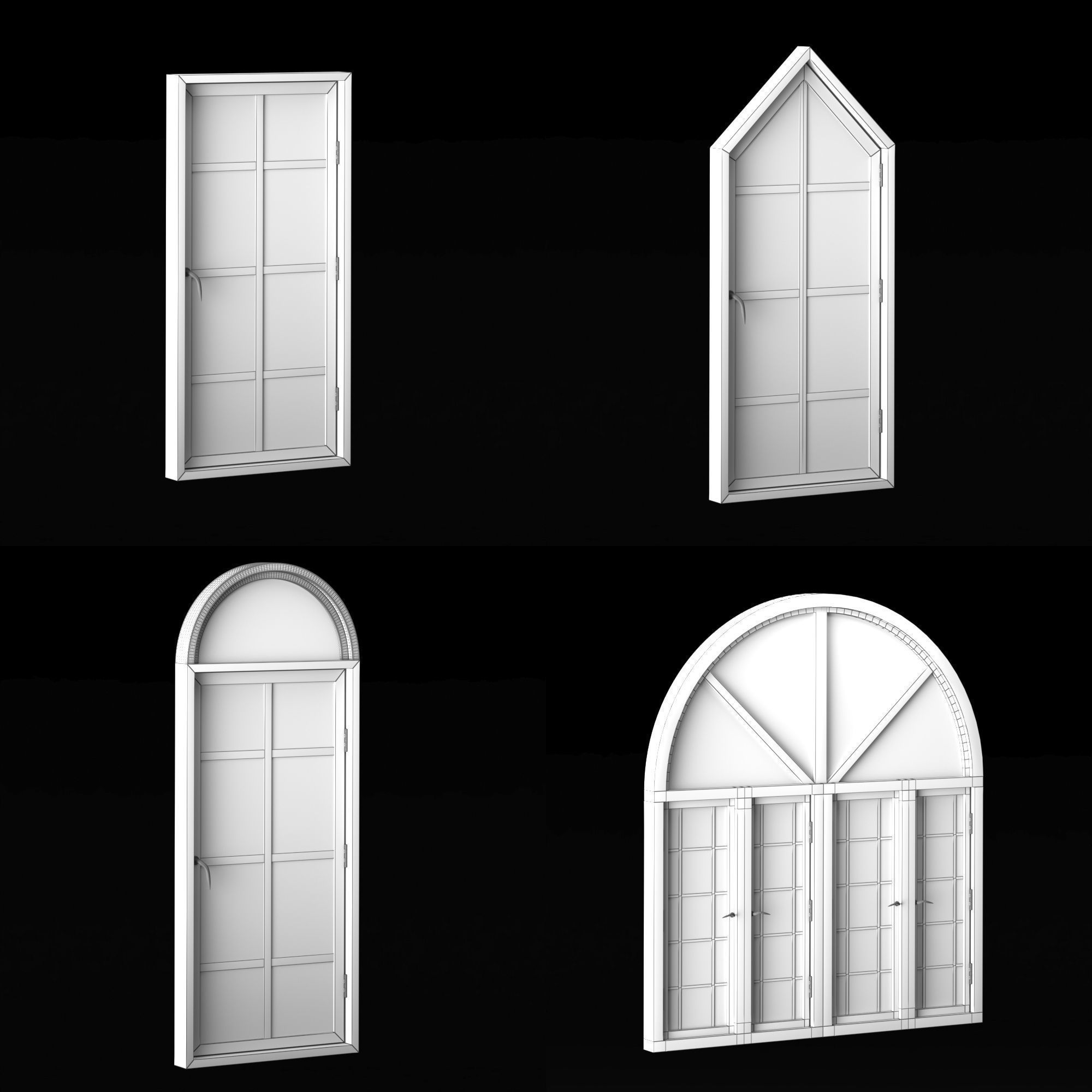 Modern Door Window Collection 3D model_69